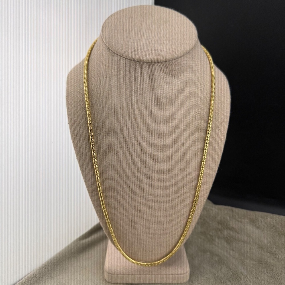 Vintage IBB Necklace Gold Tone Snake Chain 24"